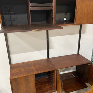 Danish Modern Rosewood Wall Unit with Record Cabinet Cado image 6