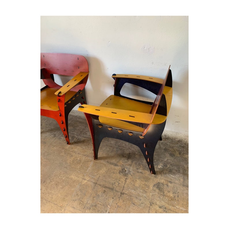 Pair of Puzzle Chairs by David Kawecki image 6