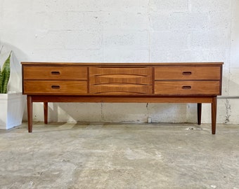 Danish Modern Low Console or Credenza Denmark 50s 60s