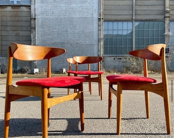 Danish Modern Teak Dining Chairs set of 4