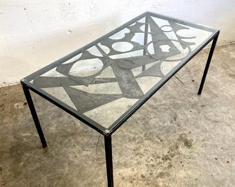 Mid Century Brutalist Coffee or Console Table
