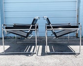 Pair Wassily Chairs by Marcel Breuer for Knoll Mid Century