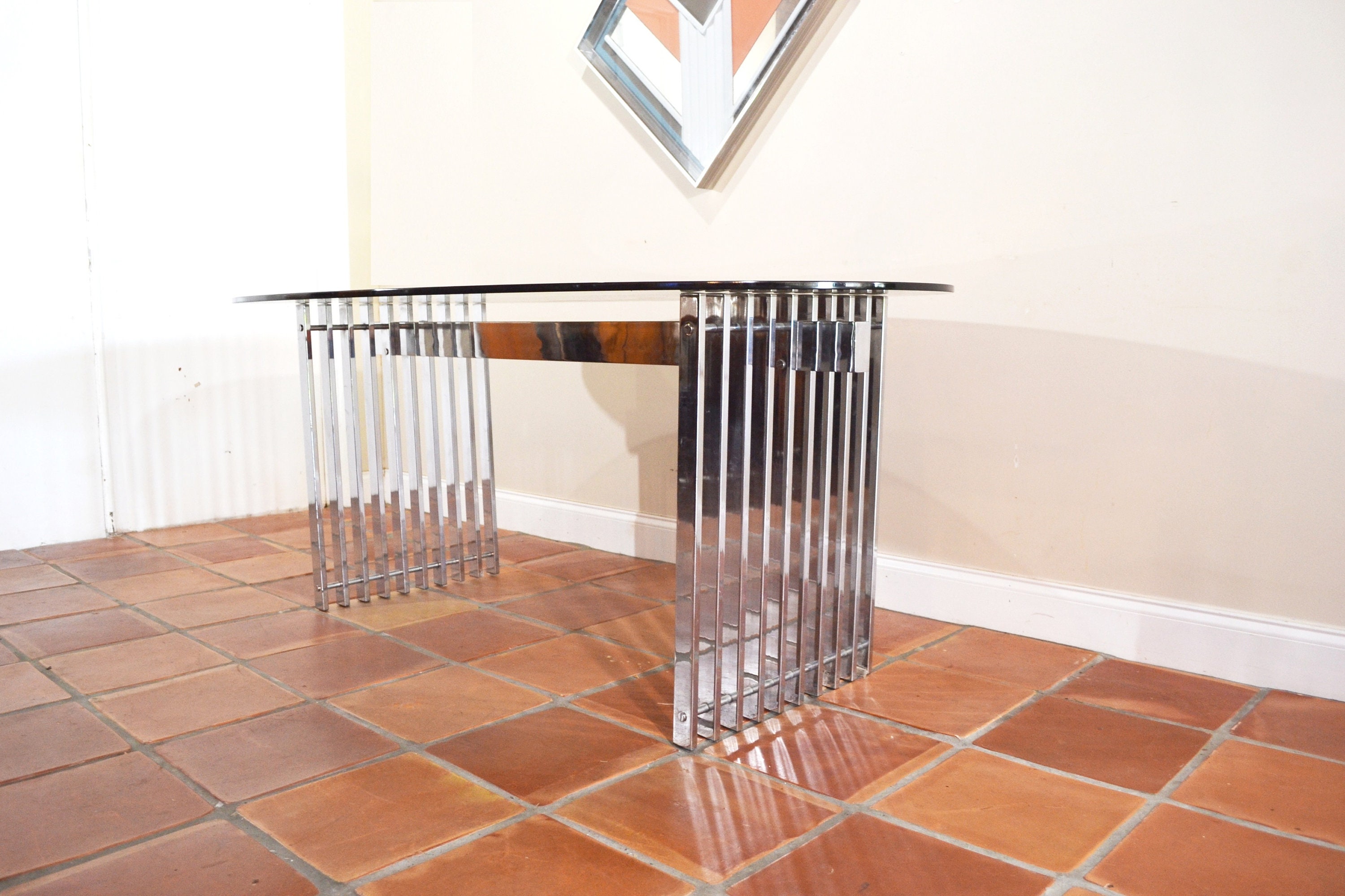 chrome kitchen table base only
