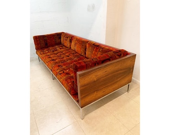 Mid Century Rosewood Case Sofa Jack Lenor Larsen