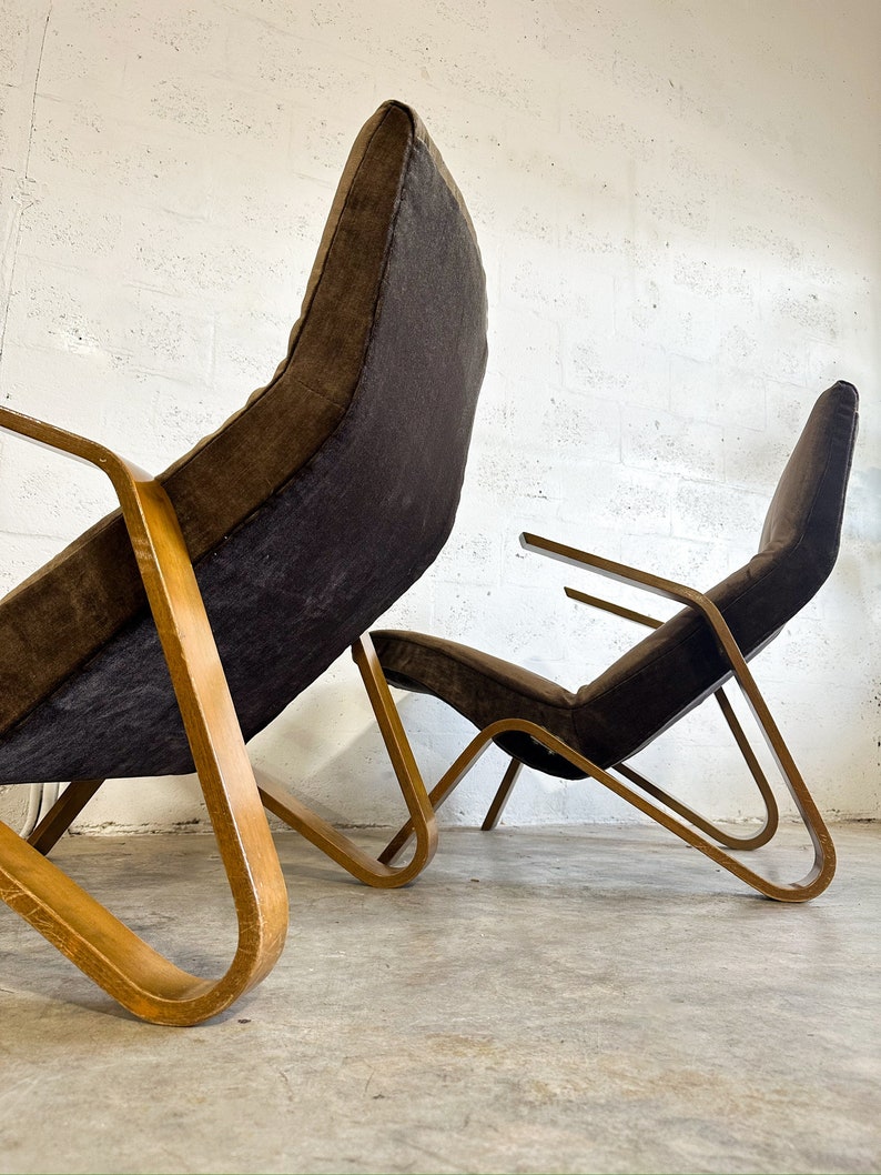 Pair Eero Saarinen for Knoll Model 61 Grasshopper Mid Century Lounge Chair image 2