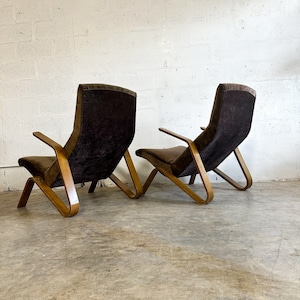 Pair Eero Saarinen for Knoll Model 61 Grasshopper Mid Century Lounge Chair image 4