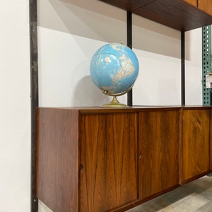Danish Modern Rosewood Wall Unit with Record Cabinet Cado image 5