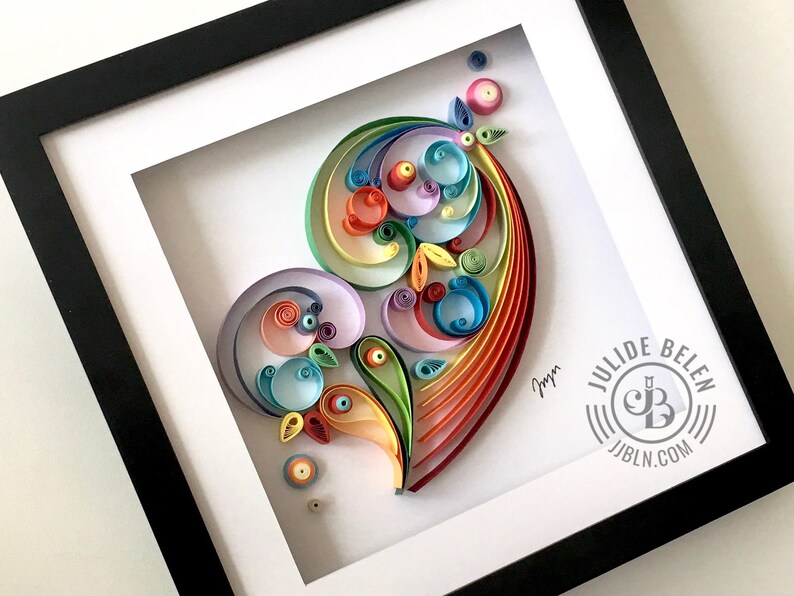 Quilled Paper Art by Julide Belen Quilled Paper Heart Wall Etsy
