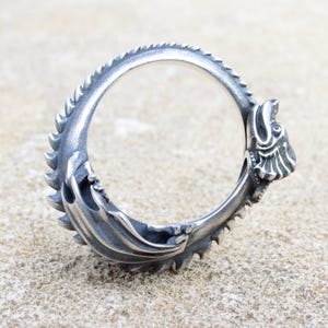 Dragon Ring – Medieval Sterling Silver Fantasy Serpent Jewelry for Men & Women