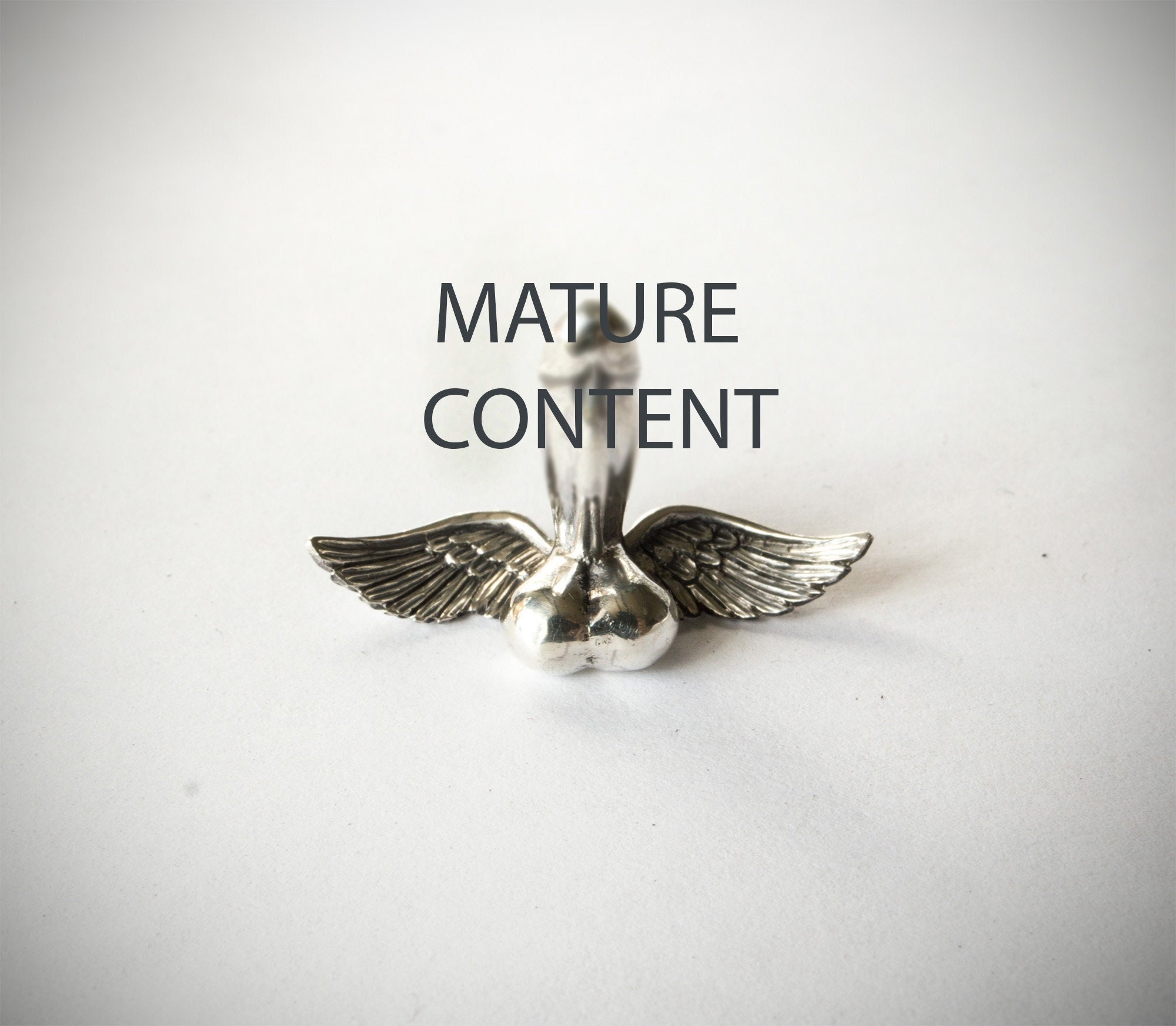 Silver winged phallus charm, Fascinum pendant, sterling silver Fascinus Roman phallus pendant, handmade good luck amulet, apothropaic charm