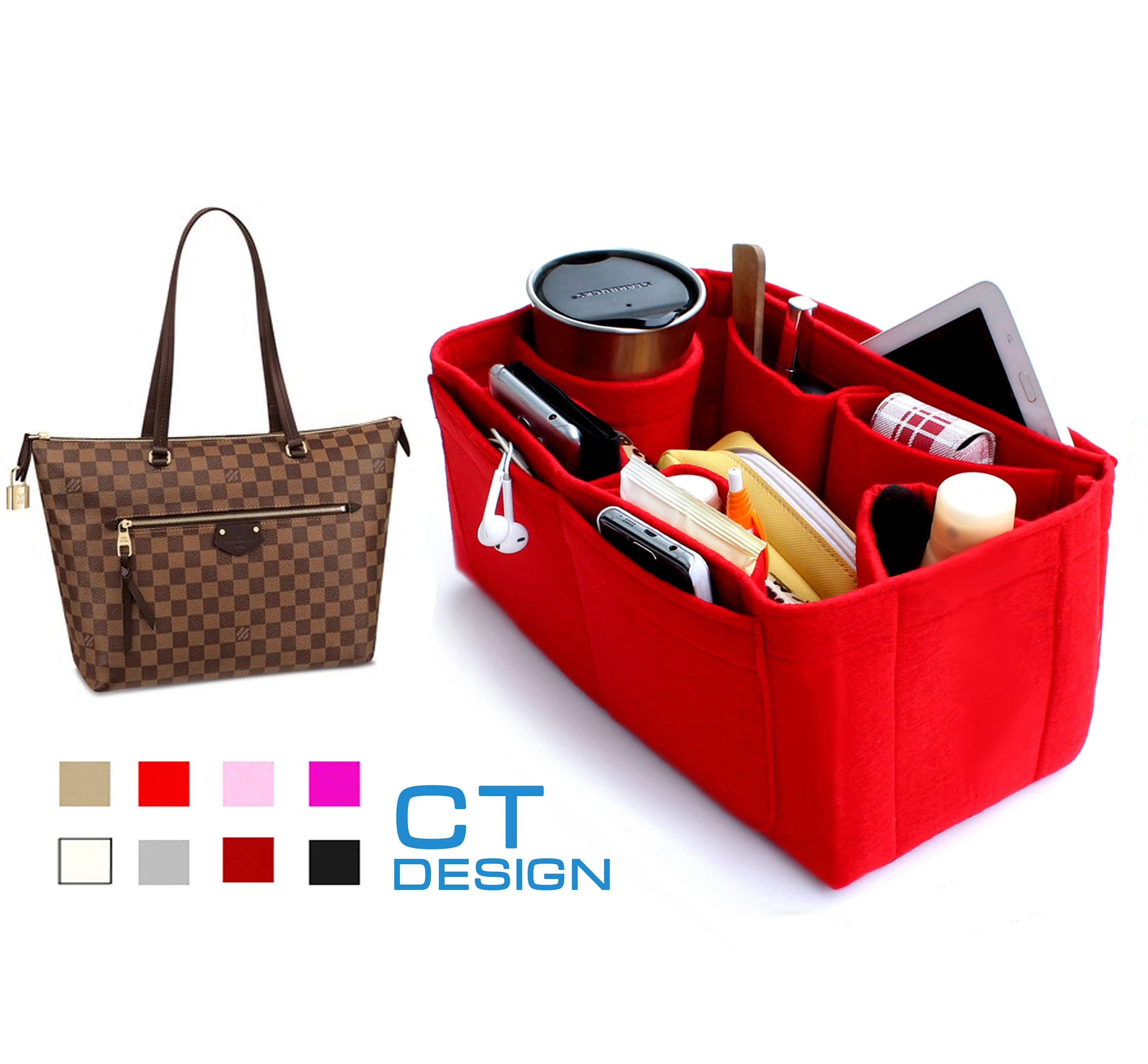 Bag and Purse Organizer with Chamber Style for Louis Vuitton Iena MM