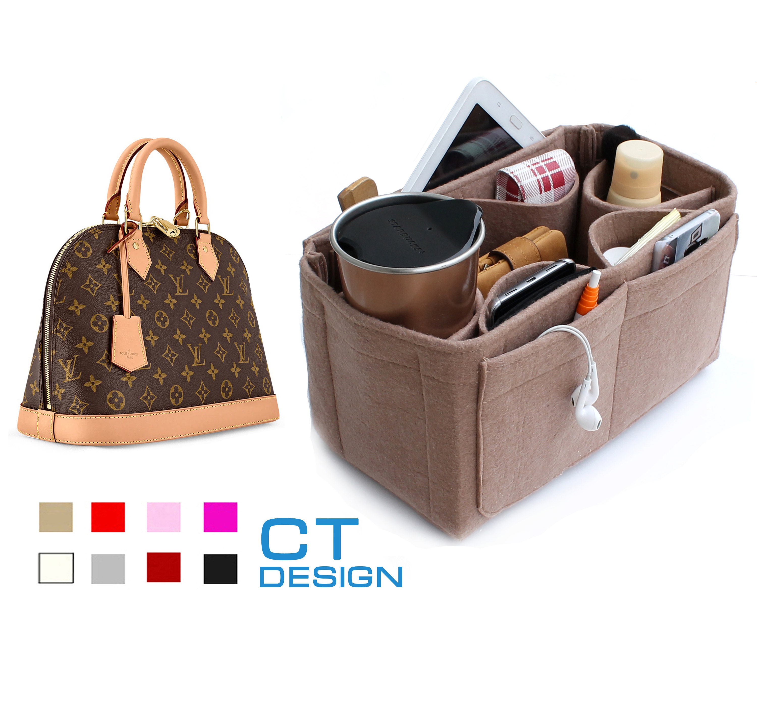 For Alma Bb Pm Bag Insert Organizer Makeup Handbag Organizer - Bags &  Luggage - Temu