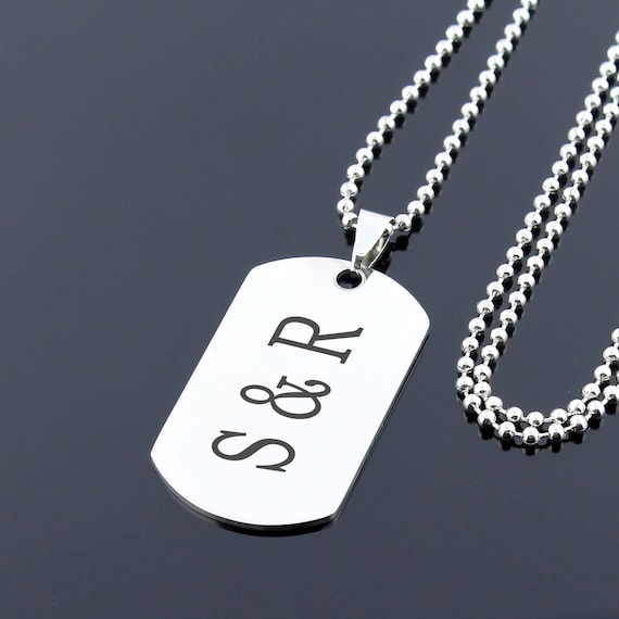 etsy dog tag necklace