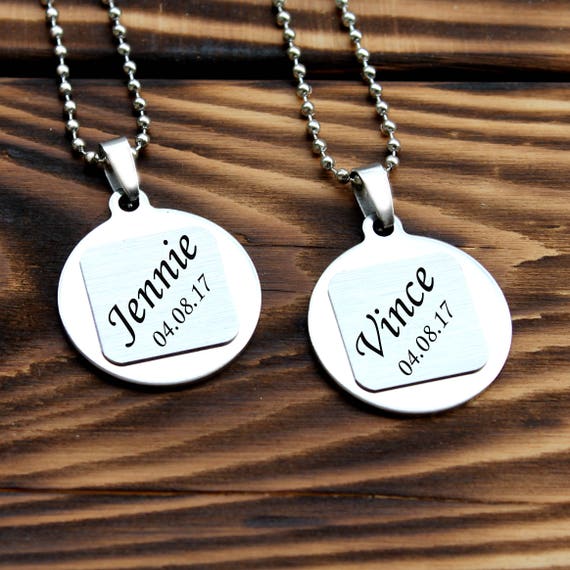 Personalized Necklace Couple Necklace 
