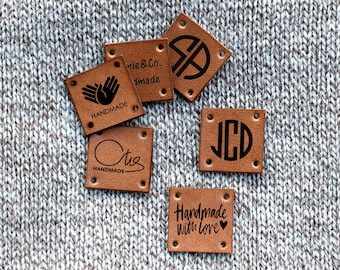 Custom Leather Tags, Clothing Labels, Leather Labels, Custom Leather Label, Clothing Tags, Custom Labels, Garment labels, Knitting Tag