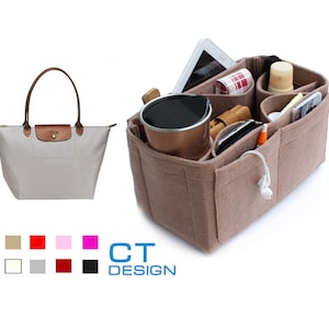  Lckaey Purse Organizer for longchamp bag organizer le pliage  medium Y012-beige-M : Clothing, Shoes & Jewelry