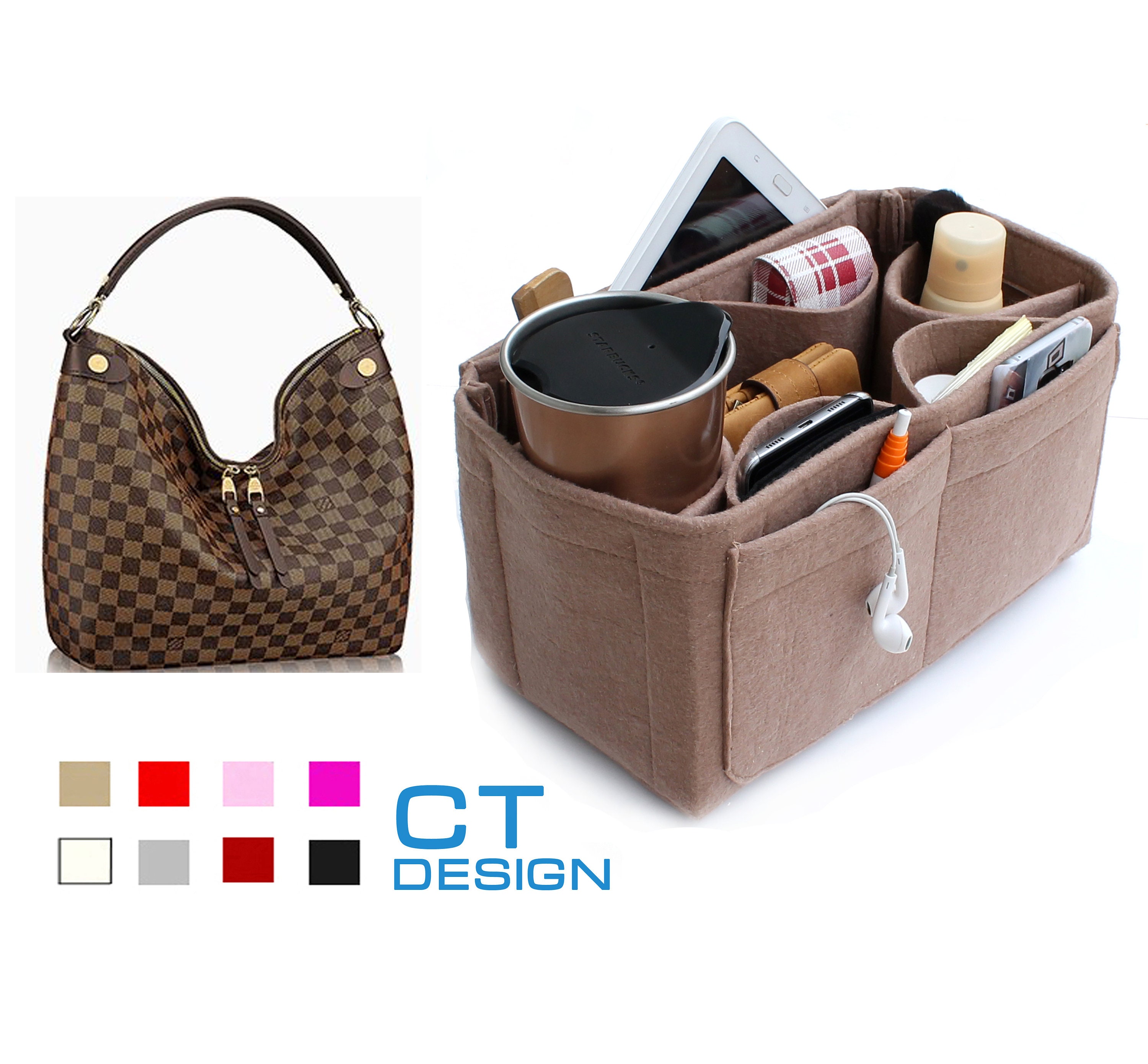 NEW Premium Canvas Duomo Hobo Bag Organizer oval Shape / 