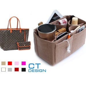 Purse insert for goyard, bag organizer for goyard bags, st louis gm insert, handbag organizer, tote bag organizer, purse organizers image 2