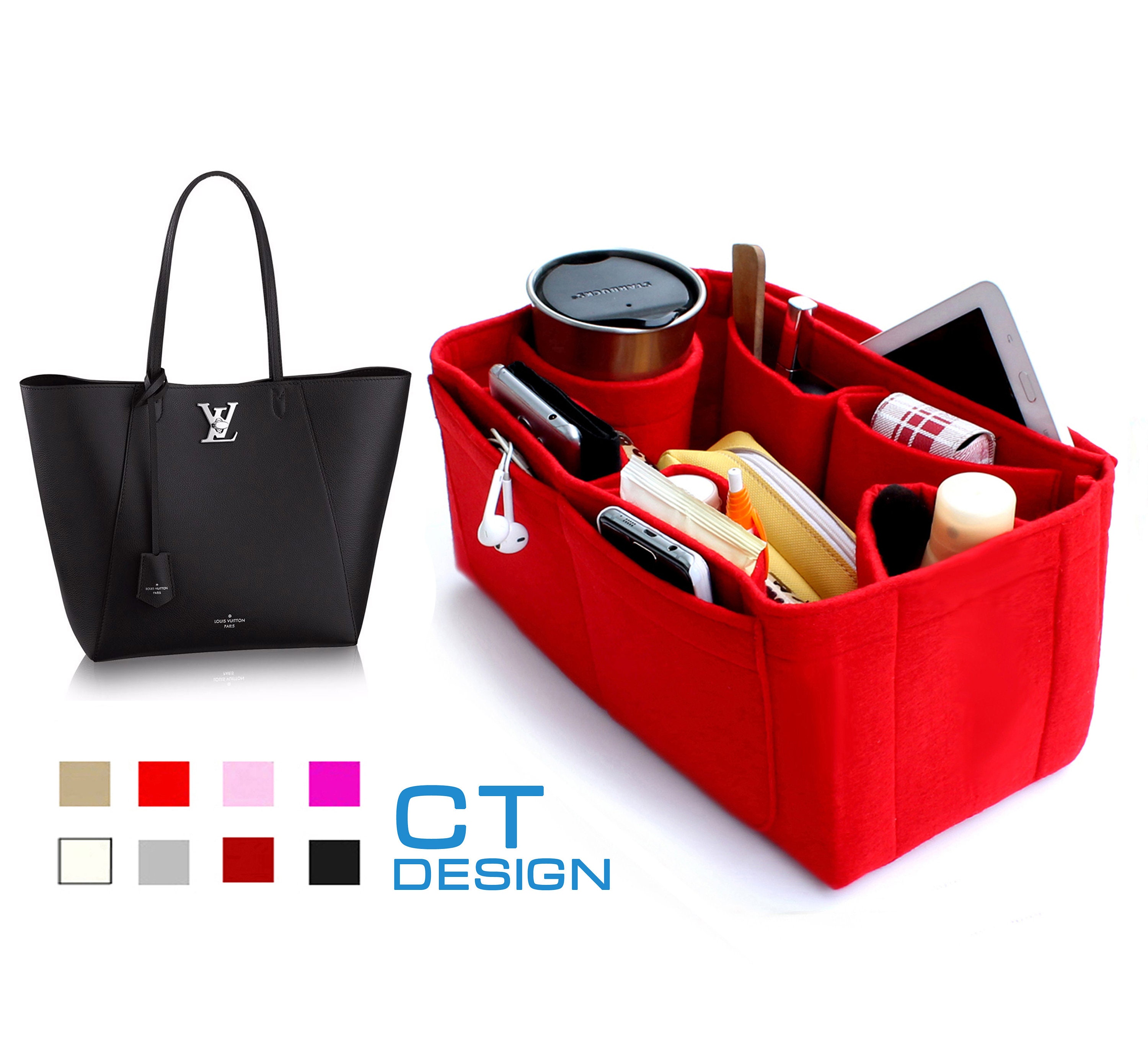 Lockme Shopper Bag Organizer / Lv Tote Felt Insert for Lockme 