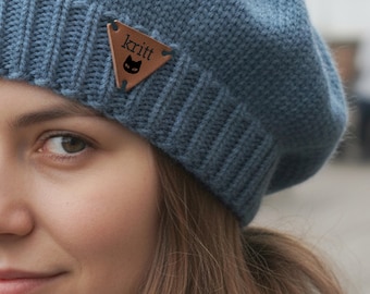 Custom Triangle labels, Custom Leather triangle tag, Knitting triangle Tags, Crochet Label, Custom Leather Label, Clothing Labels, triangle