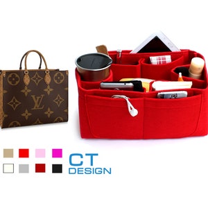 Almost Gone! AlgorithmBags® design for LV OnTheGo MM Purse Organizer Insert  Red