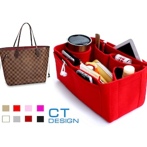 Organizer for Neverfull PM, MM, GM, bag insert for lv bags, lv bag organizer, bag purse insert, handbag organizer, tote bag organizer