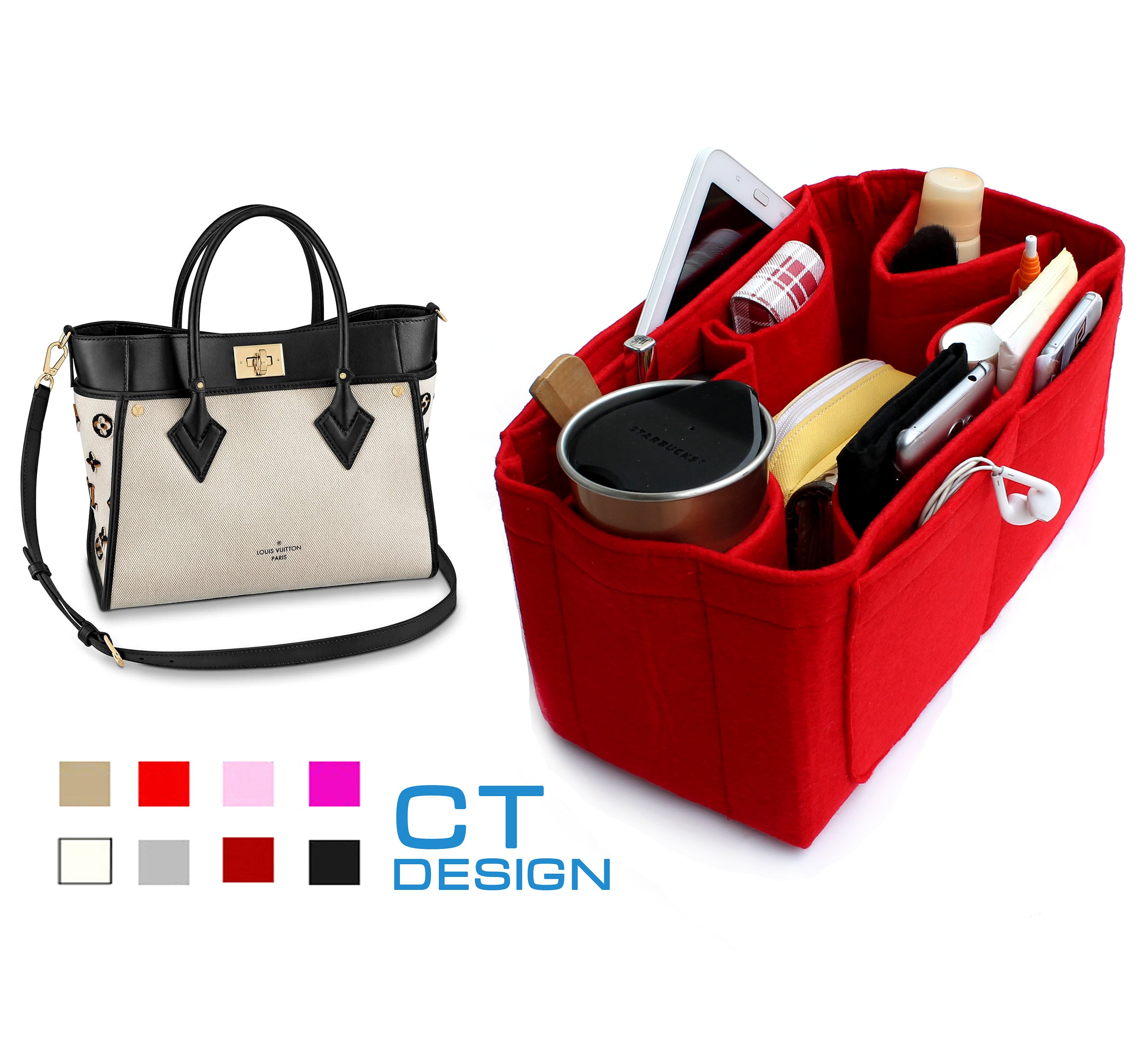  Bag Organizer for LV Montsouris PM Backpack (New Model) Insert  - Premium Felt (Handmade/20 Colors) : Handmade Products