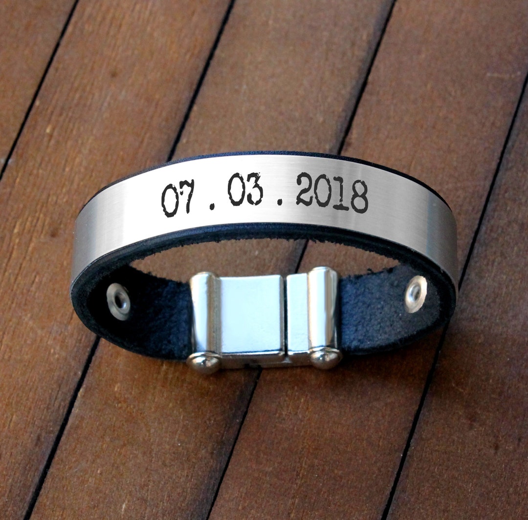 Personalized Mens Bracelet Customizable Mens Bracelets Etsy