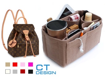 Montsouris Backpack organizer, insert for lv bags, felt bag organizer, purse storage, bag purse insert, tote bag liner, handbag insert
