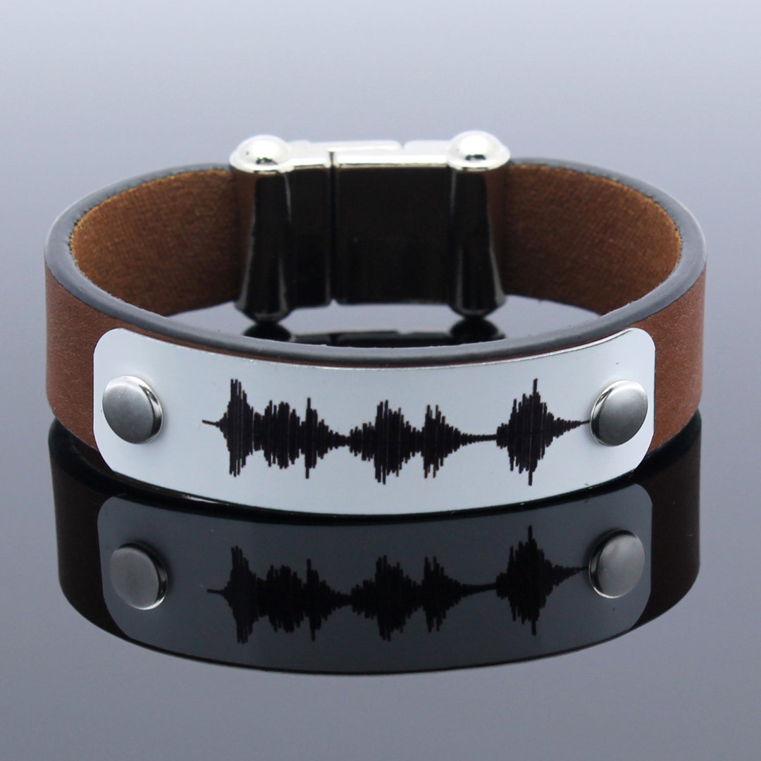 Personalized Sound Waves Bracelet, Voice Recording, Keepsake Bracelet