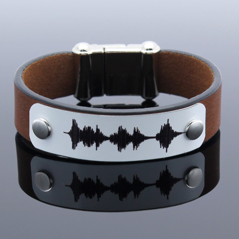 Personalized Sound Waves Bracelet Voice Recording Keepsake Etsy Canada