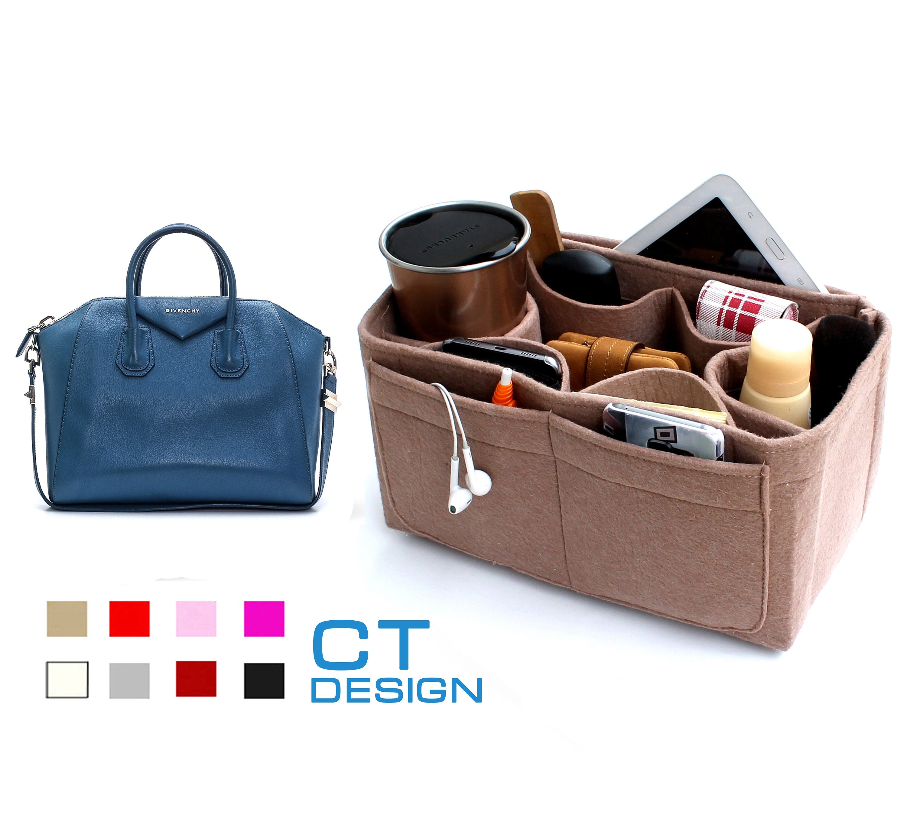 (20-8/ Giv-Pandora-Distress-M) Bag Organizer for Pandora Distressed Leather  Medium
