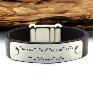 Personalized Morse Code Bracelet, Custom Bracelet, Anniversary Gift, Men Women Bracelet, Unique Bracelet, Cristmas Gift, Personalized Gift