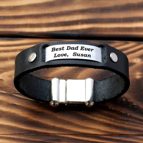 Willis Judd Best Dad Ever Bracelet - Titanium Dad Gift From Kids For Birthday & Christmas