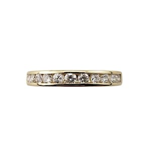 Vintage 14 Karat Yellow Gold and Diamond Wedding/Anniversary Band Ring Size 8.75 #11665