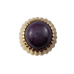 Vintage 14 Karat Yellow Gold Star Ruby Ring Size 3.25 GAI Certified #10733