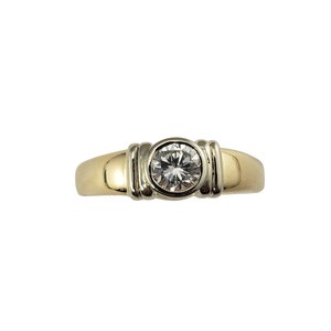 Vintage 14 Karat Yellow Gold Diamond Engagement Ring Size 9