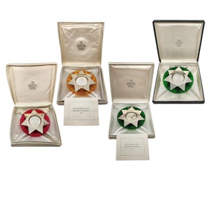 Set of 4 Franklin Mint Sterling Silver Christmas Carol Ornaments W/Boxes #15800