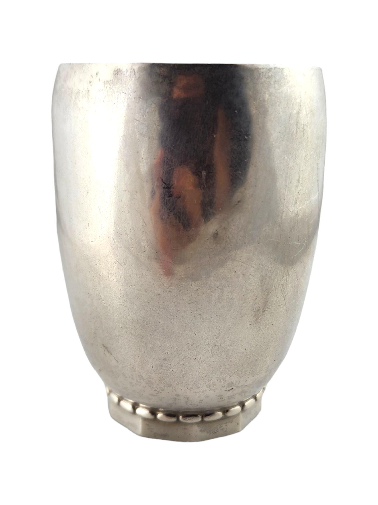 Georg Jensen Denmark Sterling Silver Hammered Wine Cup #222 #18392