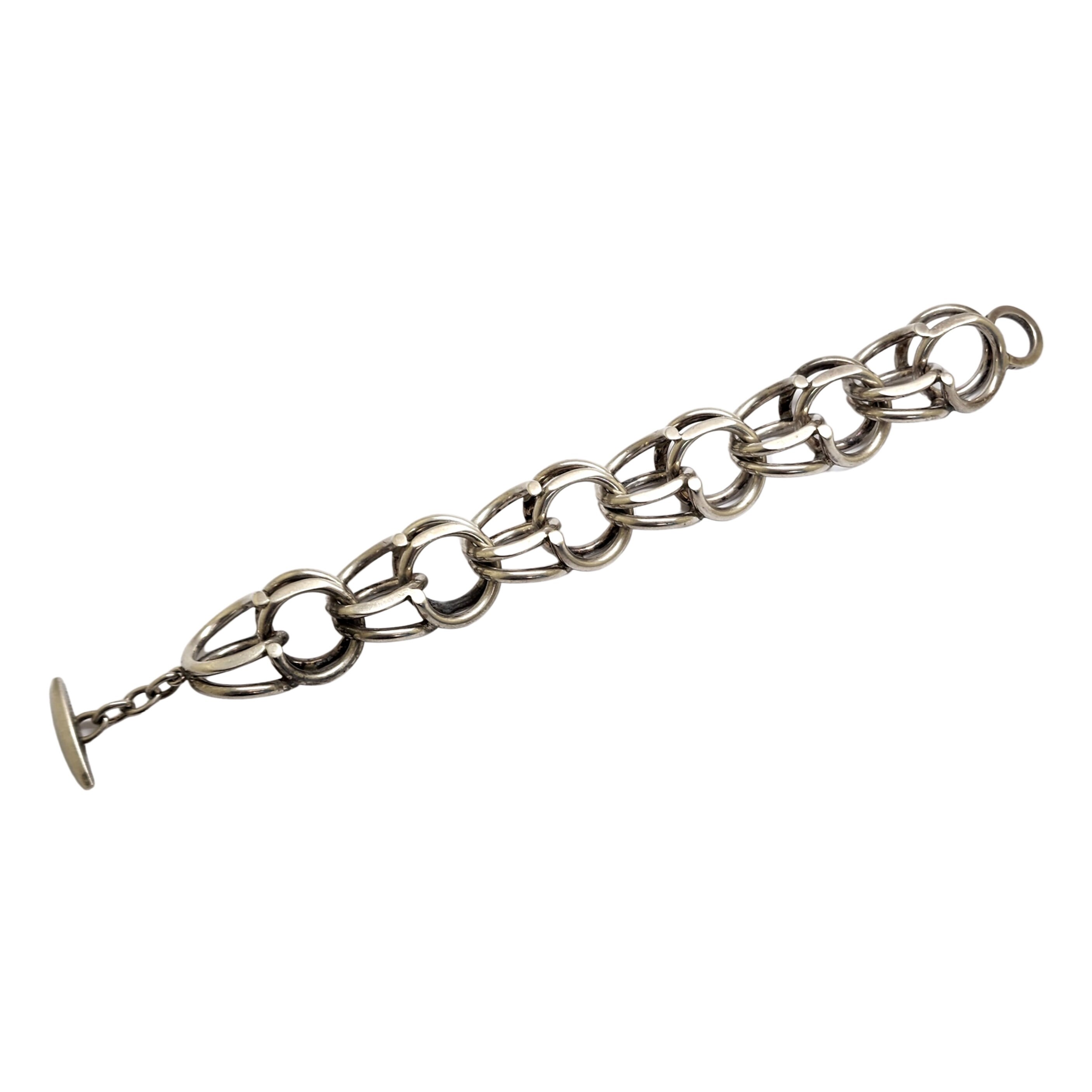 Randers Silversmith デンマークシルバー Randers Denmark Sterling Silver Heavy Link Bracelet #12532