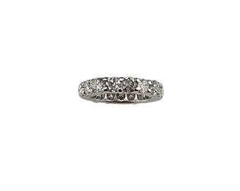 14k White Gold Diamond Eternity Band Ring Size 5.75 #25233