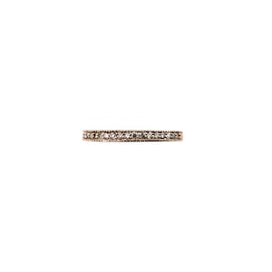 14k Rose Gold and Diamond Band Ring Size 9 #15981