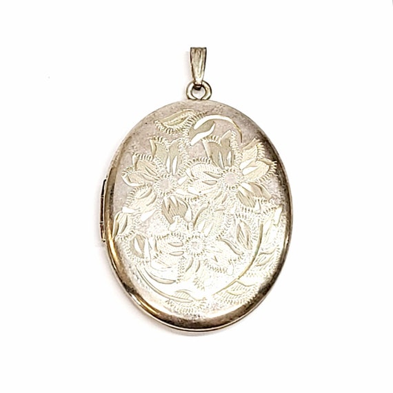 Vintage Mandalian Mfg Sterling Silver Etched Flora