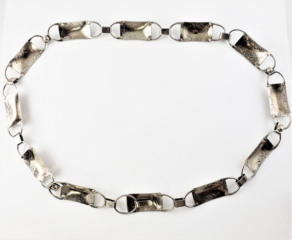 Vintage Native American Rectangle Conch Belt #7671 - image 3