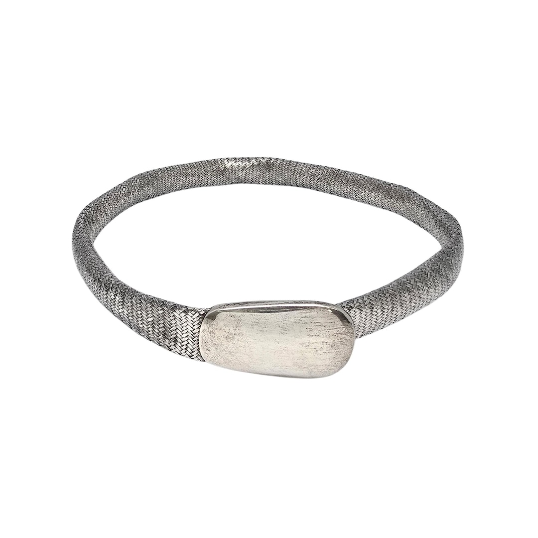 Angela Cummings Sterling Silver Herringbone Mesh Belt #22543 - Etsy
