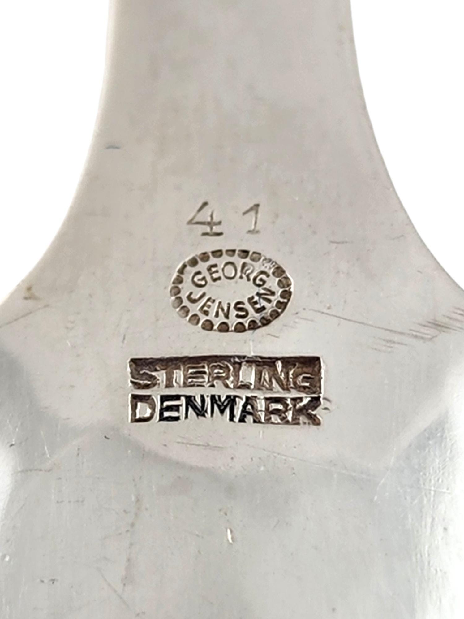 ジョージ ジェンセン スターリング シルバー レードルと 2 本のミート