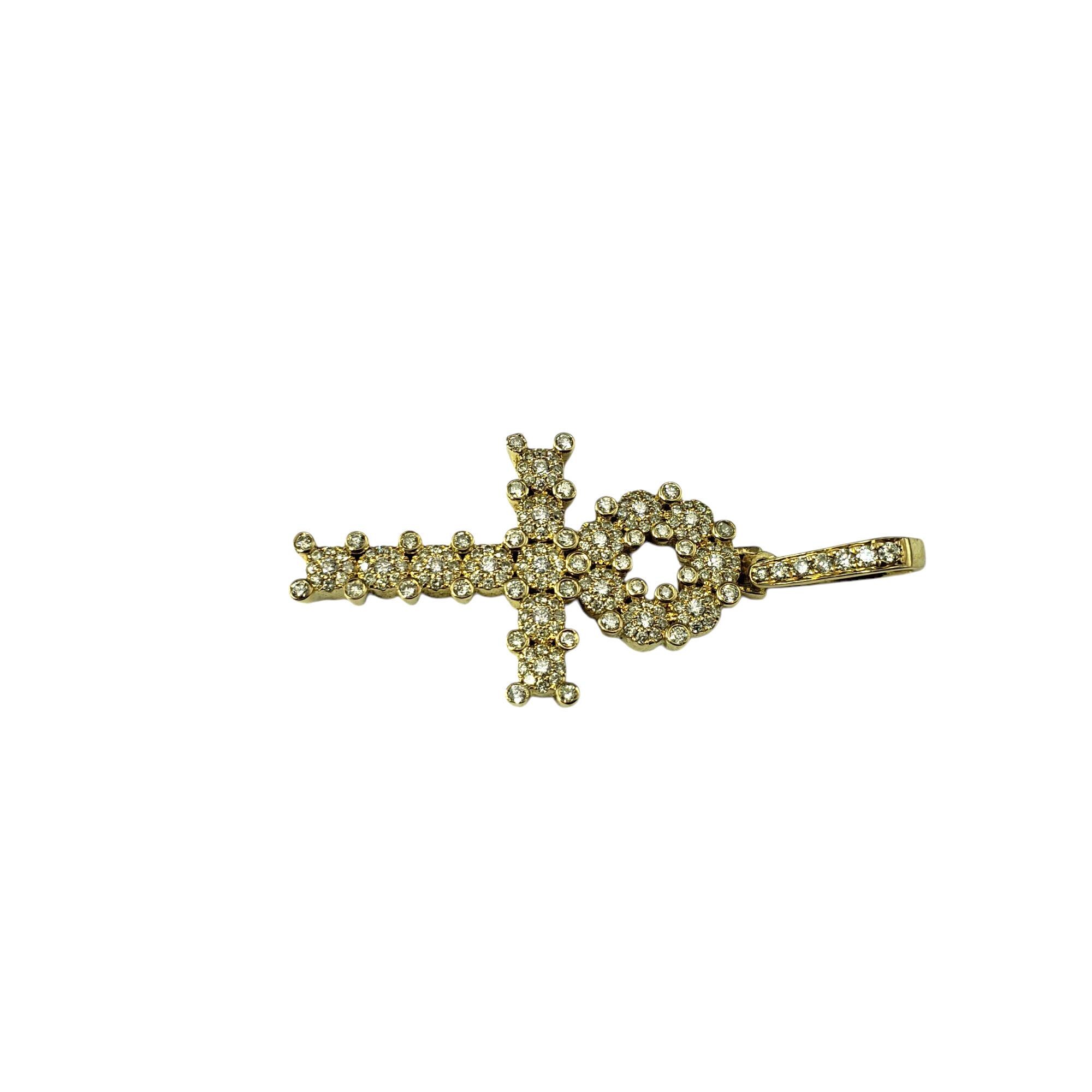 Collana con ciondolo Ankh in oro 14 carati, gioiello con