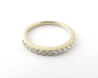 Vintage 18 Karat White Gold Diamond Wedding Band Size 6.25 #3240