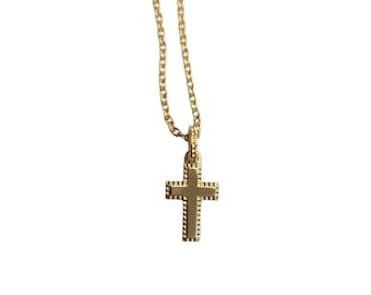 John Elliot M.A.R.S 18k Yellow Gold Cross Pendant Necklace #26812