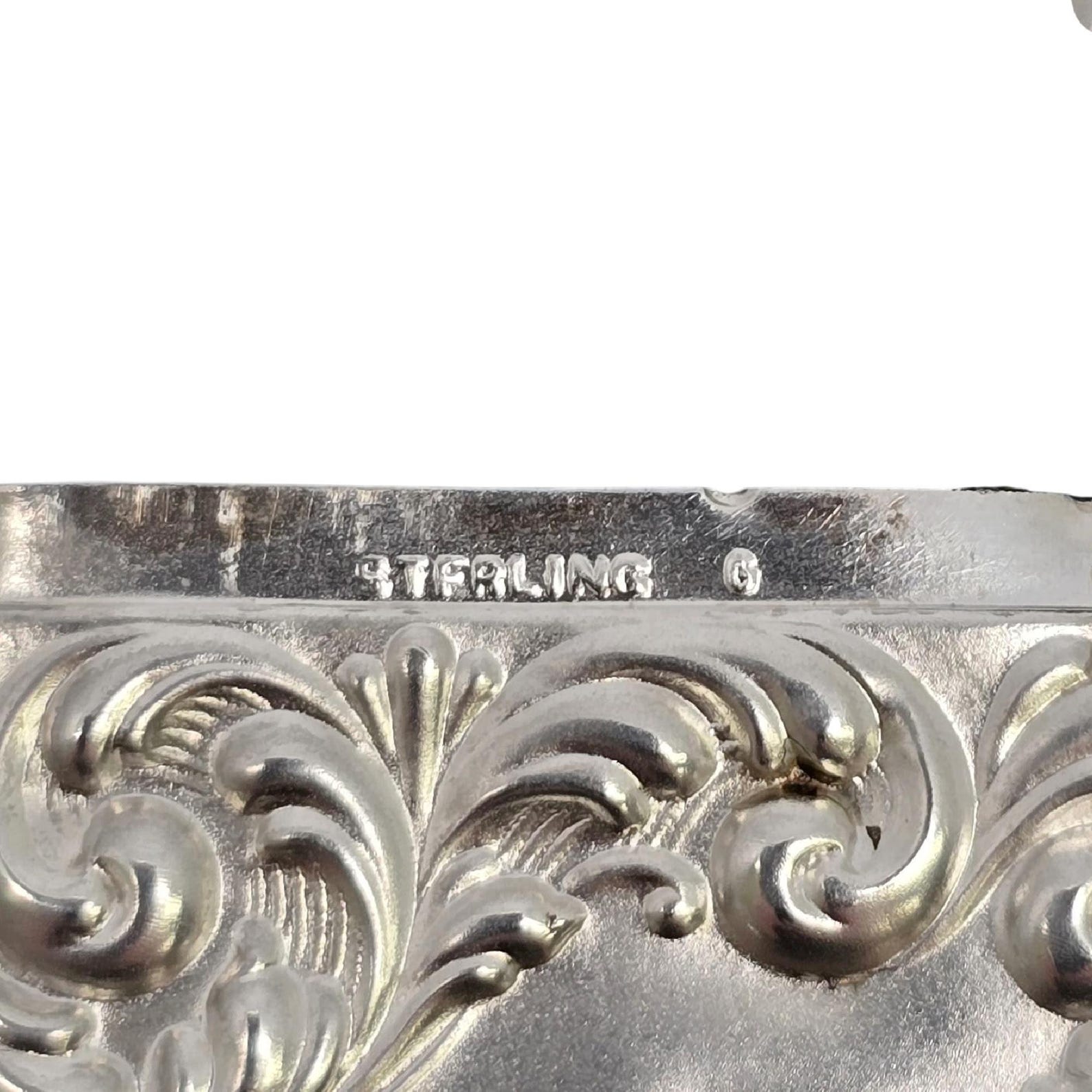 Antique Gilbert Sterling Silver Match Safe Vesta Case With Monogram ...